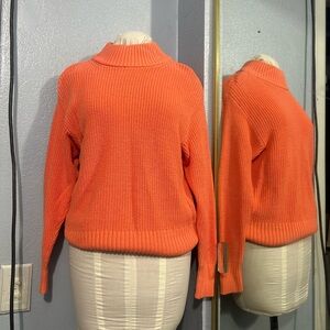 St. John’s Bay Orange Ribbed Turtleneck Sweater